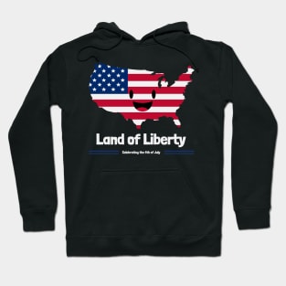 Land of Liberty, Celebrating the 4th of July Hoodie